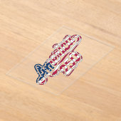 Amerika 250 Vlag Script Semiquincentennial Ontwerp Acryl Uitnodigingen (Laagn)
