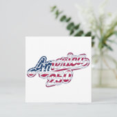 Amerika 250 Vlag Script Semiquincentennial Ontwerp Bedankkaart (Staand voorkant)