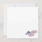 Amerika 250 Vlag Script Semiquincentennial Ontwerp Bedankkaart (Achterkant)