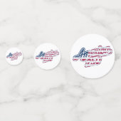 Amerika 250 Vlag Script Semiquincentennial Ontwerp Confetti (Voorkanten)