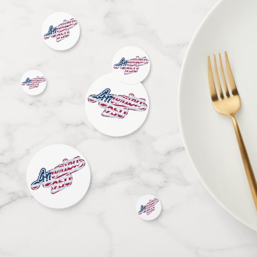 Amerika 250 Vlag Script Semiquincentennial Ontwerp Confetti (Groep)
