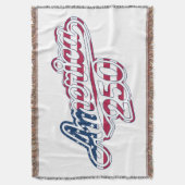 Amerika 250 Vlag Script Semiquincentennial Ontwerp Deken (Voorkant Verticaal)