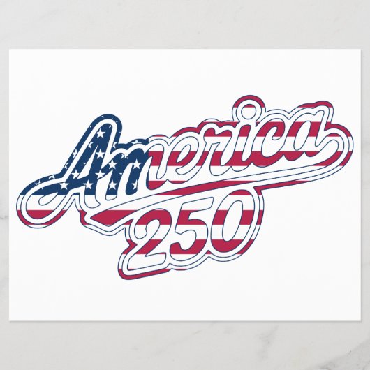 Amerika 250 Vlag Script Semiquincentennial Ontwerp Flyer (Voorkant)
