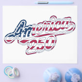 Amerika 250 Vlag Script Semiquincentennial Ontwerp Flyer (Enkel)