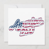 Amerika 250 Vlag Script Semiquincentennial Ontwerp Kaart (Achterkant)