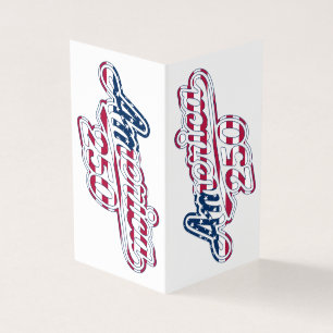 Amerika 250 Vlag Script Semiquincentennial Ontwerp Kaart