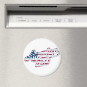 Amerika 250 Vlag Script Semiquincentennial Ontwerp Magneet (Insitu (Vaatwasser))