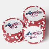 Amerika 250 Vlag Script Semiquincentennial Ontwerp Poker Chips (Opstapeling)