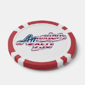 Amerika 250 Vlag Script Semiquincentennial Ontwerp Poker Chips (Enkel)