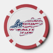 Amerika 250 Vlag Script Semiquincentennial Ontwerp Poker Chips (Achterkant)