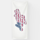 Amerika 250 Vlag Script Semiquincentennial Ontwerp Spandoek (Verticaal)