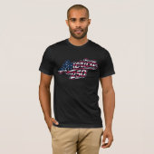 Amerika 250 Vlag Script Semiquincentennial Ontwerp T-shirt (Voorkant volledig)