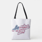 Amerika 250 Vlag Script Semiquincentennial Ontwerp Tote Bag (Achterkant)