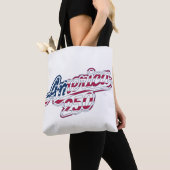 Amerika 250 Vlag Script Semiquincentennial Ontwerp Tote Bag (Dichtbij)