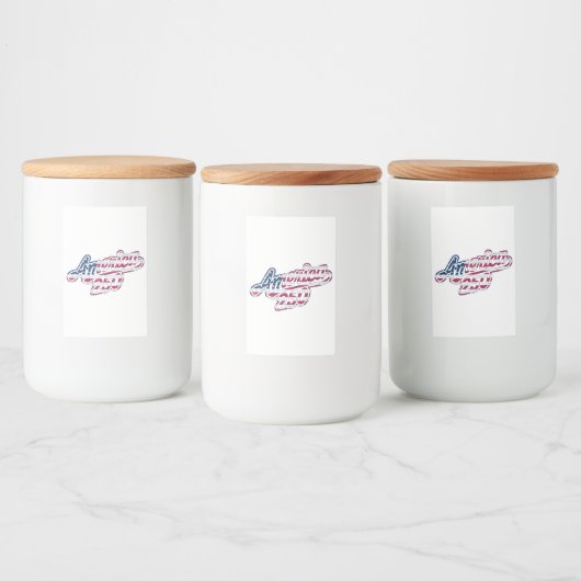 Amerika 250 Vlag Script Semiquincentennial Ontwerp Voedselcontainer Etiket (Flessen)