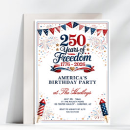 Amerika 250 Vrijheden Verjaardagsfeest Kaart