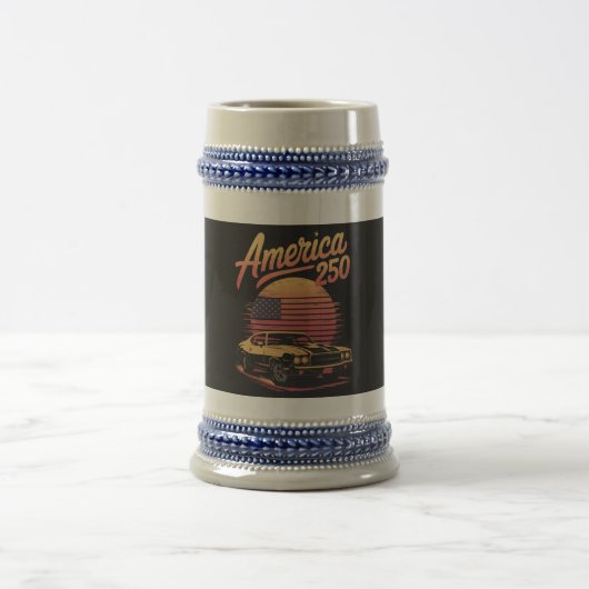 Amerika 250 VS Retro Zonsondergang Bierpul (Center)
