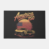 Amerika 250 VS Retro Zonsondergang Deurmat (Voorkant)