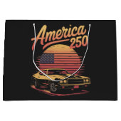 Amerika 250 VS Retro Zonsondergang Groot Cadeauzakje (Voorkant)