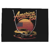 Amerika 250 VS Retro Zonsondergang Groot Cadeauzakje (Achterkant)