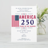 Amerika 250 VS-vlag Patriottisch 4 juli Formeel Kaart (Staand voorkant)