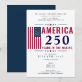 Amerika 250 VS-vlag Patriottisch 4 juli Formeel Kaart (Voorkant / Achterkant)