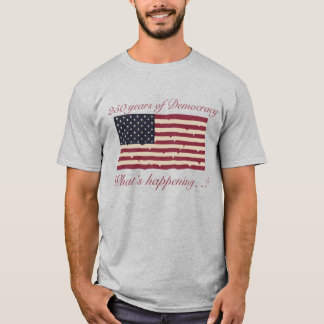 Amerika 250 Wat Gebeurt Vlag Gescheurd T-shirt
