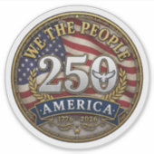 Amerika 250 Wij Het Volk  Sticker (Voorkant)