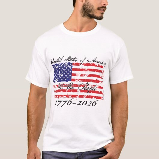 Amerika 250 Wij het Volk T-shirt (Voorkant)