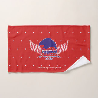 Amerika 250e-Geest van Vrijheid-Op Rood Bad Handdoek