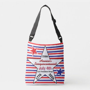 Amerika 250e Semi-quince-celeum Vrijheid Crossbody Tas