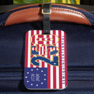 Amerika 250e Semiquincentennial 1776 2026 Amerikaa Bagagelabel
