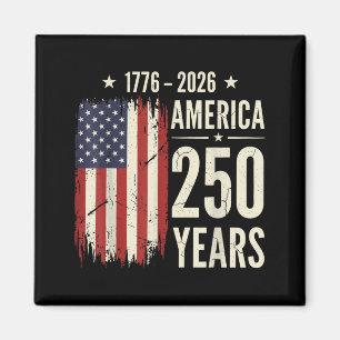 Amerika 250e verjaardag 1776 2026 Vlag van de VS D Magneet