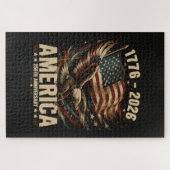 Amerika 250e verjaardag Adelaar Patriottisch Legpuzzel (Horizontaal)