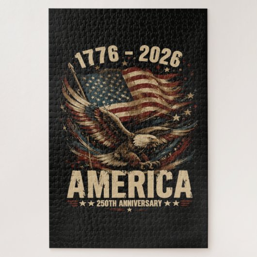 Amerika 250e verjaardag Adelaar Patriottisch Legpuzzel (Verticaal)