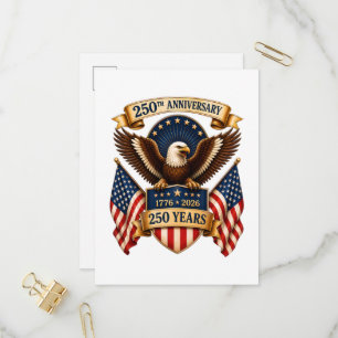 Amerika 250e verjaardag Adelaar Uitnodiging Briefkaart