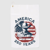 Amerika 250e verjaardag Cowboy 1776-2026 Golfhanddoek (Voorkant)