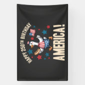 Amerika 250e verjaardag Dwaze Patriottische Gans Spandoek (Verticaal)
