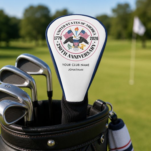 Amerika 250e verjaardag Gepersonaliseerd  Golfheadcover