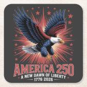 Amerika 250e verjaardag kartonnen onderzetters (Voorkant)
