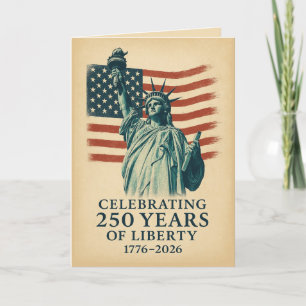 Amerika 250e verjaardag Liberty uitnodiging