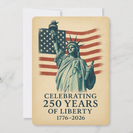 Amerika 250e verjaardag Liberty uitnodiging (Voorkant)
