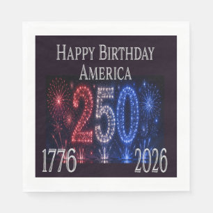 Amerika 250e verjaardag Patriottisch 1776 2026 Servet