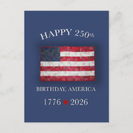 Amerika 250e verjaardag Patriottische 4 juli Briefkaart