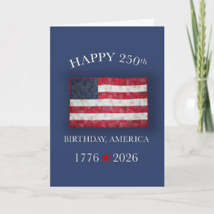 Amerika 250e verjaardag Patriottische 4 juli Kaart