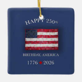 Amerika 250e Verjaardag Patriottische 4 juli Keramisch Ornament