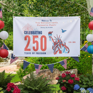 Amerika 250e Verjaardag Patriottische Welkomstbann Spandoek