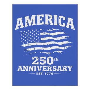 Amerika 250e verjaardag perfect poster