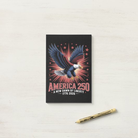 Amerika 250e verjaardag post-it® notes (Op bureau)