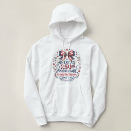 Amerika 250e Verjaardag Preppy Coquette Strik  Hoodie